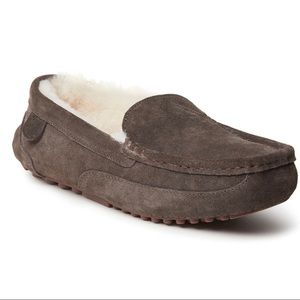 Fireside by Dearfoam Genuine Shearling Lined Moccasins Slipper NWOT 9Med